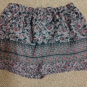 Floral tribal mini skirt
